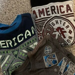 YM American Fighter shirts lot#10